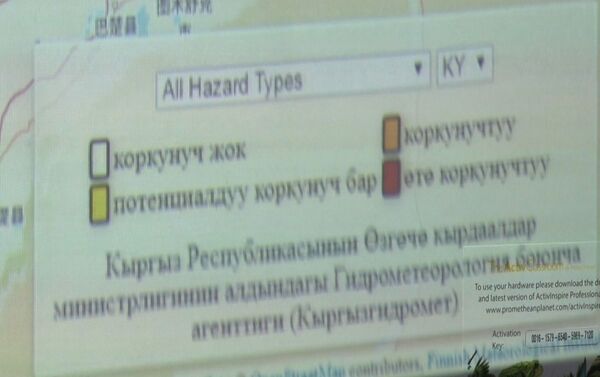 Это новая услуга — уведомление о гидрометеорологических и гидрологических штормовых предупреждениях с использованием цветовых кодов в зависимости от опасности - Sputnik Кыргызстан