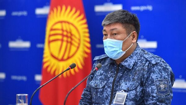 Комендант города Бишкек Алмаз Орозалиев на брифинге о ситуации режима чрезвычайного положения - Sputnik Кыргызстан