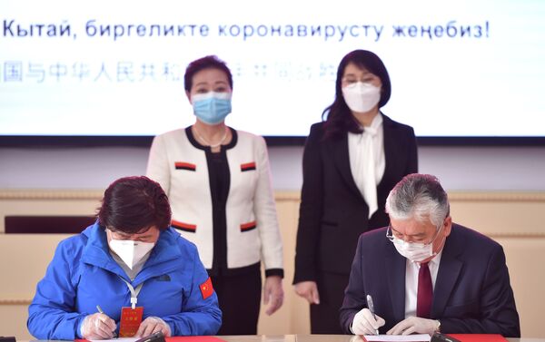 Она подчеркнула, что планируется проведение дистанционного обучения работников системы здравоохранения Кыргызстана. - Sputnik Кыргызстан
