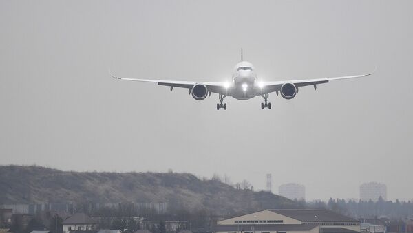Встреча рейса Аэрофлота на Airbus A350 - Sputnik Кыргызстан