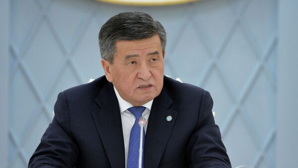 Президент КР Сооронбай Жээнбеков на заседании Совета безопасности в узком составе - Sputnik Кыргызстан
