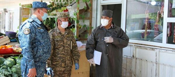 Соблюдение санитарно-карантинных требований в Оше Соблюдение санитарно-карантинных требований в Оше - Sputnik Кыргызстан