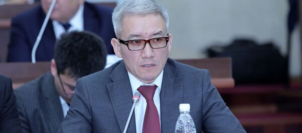 Вице-премьер-министр Эркин Асрандиев на заседании Жогорку Кенеша Вице-премьер-министр Эркин Асрандиев на заседании Жогорку Кенеша - Sputnik Кыргызстан
