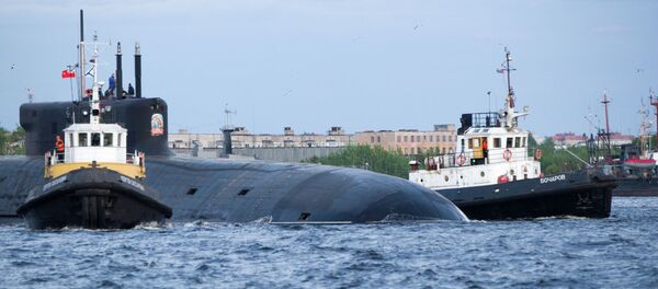 Атомный подводный ракетный крейсер стратегического назначения (шифр Борей-А) в акватории Северодвинска. Архивное фото Атомный подводный ракетный крейсер стратегического назначения (шифр Борей-А) в акватории Северодвинска. Архивное фото - Sputnik Кыргызстан
