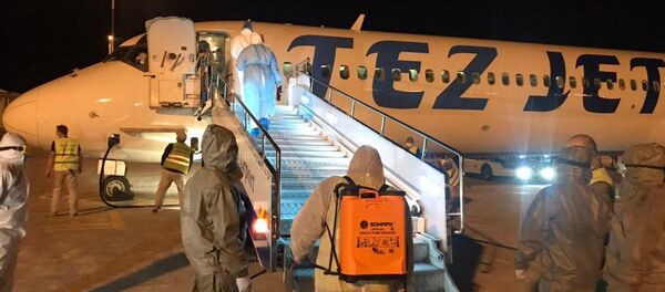 Прилет чартерного рейса Оренбург-Бишкек в аэропорт Манас - Sputnik Кыргызстан