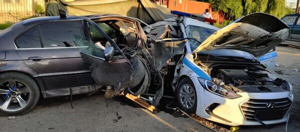 Последствия ДТП в Алматы - Sputnik Кыргызстан