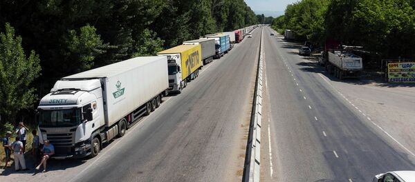 В чем причина огромной пробки на границе с Казахстаном — видеорепортаж - Sputnik Кыргызстан