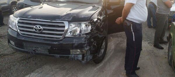 Задержание водителя, протаранившего будку с охранником в центре Бишкека - Sputnik Кыргызстан