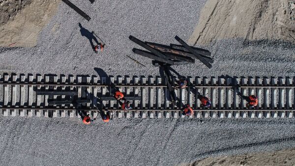 Строительство железной дороги. Архивное фото  - Sputnik Кыргызстан