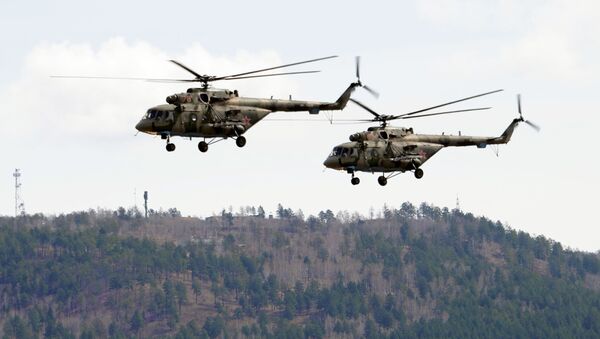 Многоцелевые вертолеты Ми-8. Архивное фото - Sputnik Кыргызстан