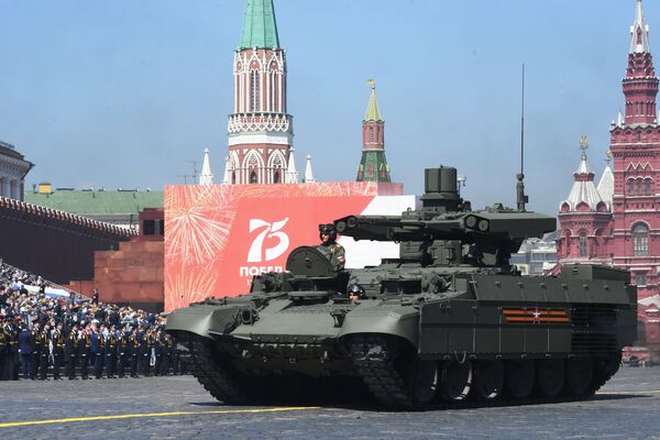 Боевая машина поддержки танков (БМПТ) Терминатор во время военного парада Победы - Sputnik Кыргызстан