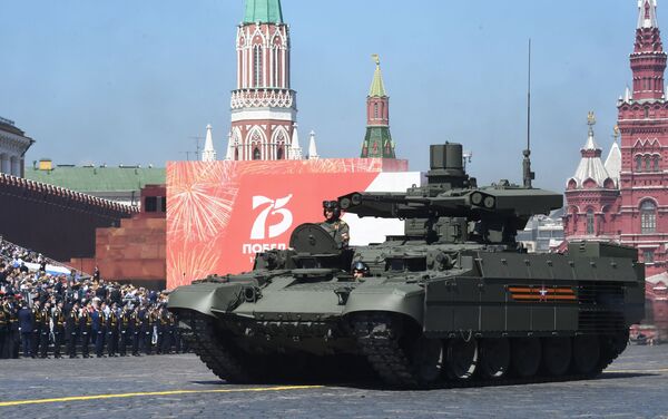Боевая машина поддержки танков (БМПТ) Терминатор во время военного парада Победы - Sputnik Кыргызстан