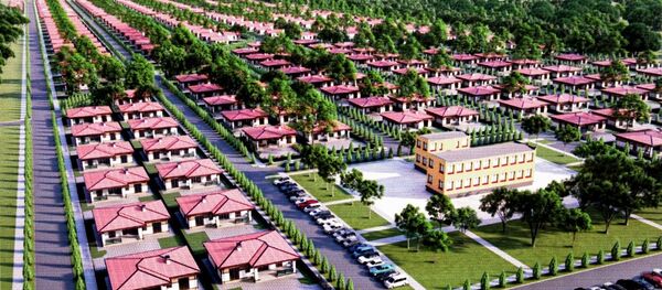 Строительство массива Кен-Сай в Оше - Sputnik Кыргызстан