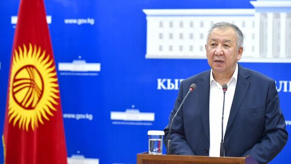 Премьер-министр КР Кубатбек Боронов во время брифинга. 02 июля 2020 года - Sputnik Кыргызстан