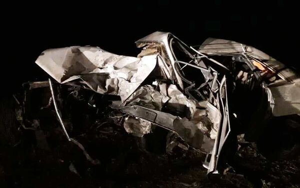 Авария произошла вчера примерно в 20:30 на 48-ом километре трассы Балыкчы — Боконбаево — Каракол в селе Шор-Булак - Sputnik Кыргызстан