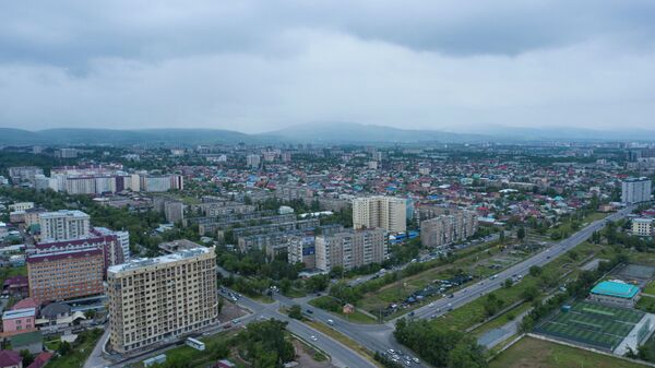 Вид с высоты на жилые дома в Бишкеке. Архивное фото - Sputnik Кыргызстан