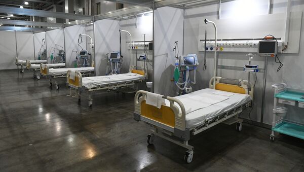 Палаты во временном госпитале для пациентов с COVID-19. Архивное фото - Sputnik Кыргызстан