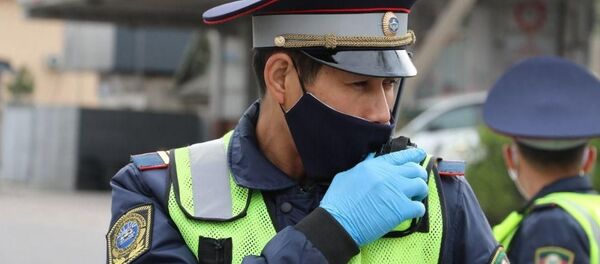 Сотрудник патрульной службы милиции Бишкека. Архивное фото - Sputnik Кыргызстан